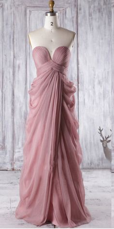 Pink Chiffon Bridesmaid Dress For Banquet, Pink Chiffon Bridesmaid Dress For Prom Season, Pink Floor-length Chiffon Bridesmaid Dress, Pink Floor-length Chiffon Wedding Dress, Chiffon Bridesmaid Dress With Ruched Bodice For Wedding, Chiffon Wedding Dress With Sweetheart Neckline And Ruched Bodice, Pink Bridesmaid Dress With Pleated Bodice, Wedding Chiffon Dress With Sweetheart Neckline And Ruched Bodice, Wedding Chiffon Dress With Ruched Bodice And Sweetheart Neckline