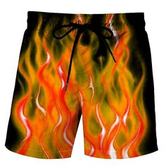 Season:Summer; Fabric:Polyester; Gender:Men's; Style:Boho,Hawaiian; Occasion:Holiday,Going out,Outdoor; Fit Type:Regular Fit; Function:Quick Dry; Waistline:Mid Waist; Pattern:Flame; Design:Pocket,Print,Drawstring,Elastic Waist; Brand:OUKU; Pants Type:Board Shorts,Summer Shorts,Swim Shorts,Beach Shorts,Swim Trunks; Fly Type:Drawstring,Elasticity; Front page:FF; Listing Date:02/22/2023; Production mode:External procurement; Hips:; Length:; Waist:; Fit US Size:null; Fit UK Size:null; Fit EU Size:nu Mens Printed Shorts, Boho Yellow, Workout Sweatpants, Printed Pants Style, Boho Outdoor, Flame Design, Outdoor Running, Mens Boardshorts, Shorts Summer