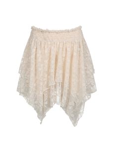 Get ready to turn heads with our Vienna Lace Mini Skirt! This ivory beauty features a high waist and an irregular, bohemian-style A-line design. Perfect for any occasion, this trendy piece is a must-have from our Alees Fashion Spring-Summer Collection. Details Vienna Lace Mini Skirt in High Waist Irregular Skirt Bohemian Style A-Line Stylish, Trendy Available in Ivory and Black Colors Alees Fashion Spring-Summer Collection Chic Lace Maxi Skirt For Summer, Elegant Cream Asymmetrical Skirt, Cream Ruffled Long Skirt, Cream Long Ruffled Skirt, White Flowy Bohemian Skirt, Beige Flowy Lace Skirt, Chic Cream Asymmetrical Skirt, Elegant Flowy Skirt With Handkerchief Hem, Chic Lace Mini Skirt