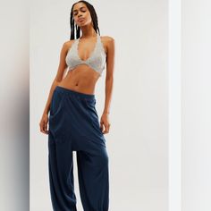 Intimately Free People Coffee Chat Joggers In Moonlit Ocean Size Xs. New Without Tags. They Are Super Soft And Comfortable. The Waist Measures About 12 Inches Across Unstretched. Pants Pjs, Blue Sweatpants, Waterproof Pants, Sweat Joggers, Pointelle Knit, Free People Intimates, Grey Joggers, Cotton Bottoms, Flare Leggings