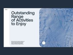 the cover of an article about outstanding range of activities to enjoy, featuring snow skiers