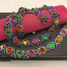 This Jewelry Sets item by MartiniMermaid has 43 favorites from Etsy shoppers. Ships from Desert Hot Springs, CA. Listed on Mar 1, 2023 Runway Necklace, Runway Jewelry, Desert Hot Springs, India Style, Colorful Necklace, Vintage Jewelry Sets, Wide Bracelet, Set Style, Necklace Red