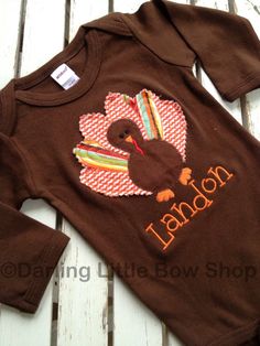 Thanksgiving Shirt for Toddler Boys, Boy Turkey Shirt or Bodysuit - Darling Little Bow Shop Brown Bodysuit, Turkey Shirts, Brown Shirt, Thanksgiving Shirt, White Bodysuit, Thanksgiving Shirts, Thanksgiving Outfit, Family Outfits