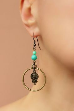 Boho Brass Earrings Chrysoprase Stone Earrings Long Dangle Round Charm Earrings Green Gemstone Earrings Brass Green Earrings Circle Earrings Bohemian Green Circular Earrings, Green Bohemian Circle Earrings, Bohemian Circle Jewelry With Dangling Beads, Bohemian Circular Jewelry With Dangling Beads, Bohemian Circle Beaded Earrings Nickel Free, Bohemian Green Hoop Earrings, Green Bohemian Hoop Jewelry, Bohemian Green Hoop Jewelry, Green Bohemian Circular Jewelry