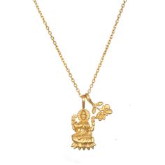 Lakshmi Hindu Goddess, Awaken Abundance Necklace Gold Plate Necklace, Satya Jewelry, Food Education, Hindu Goddess, Four Arms, Plate Necklace, Open Heart, Jewelry Inspo, Gold Plated Necklace