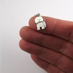 Tiny Coton de Tulear pendant / necklace Silver Casting, Coton De Tulear, Silver Heart Pendant, Silver Box, Necklace Sterling Silver, Box Chain, Silver Heart, Matching Earrings, Heart Pendant