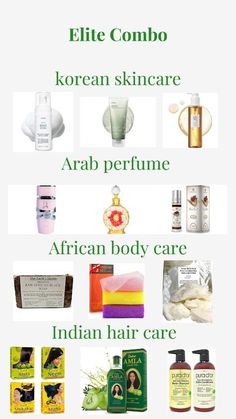 Korean Skincare Arab Perfume, Arab Beauty Products, Indian Products To Smell Good, Korean Skincare Indian Haircare, Indian Body Care Products, West African Body Care Routine, African Body Care Products, Body Care Products Aesthetic, African Body Care Routine