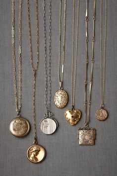 Collectors Lockets from @BHLDN Odd Trinkets, 2018 Outfits, Vintage Runway, Antique Engagement Ring, Hippie Chic, Hippie Style, Suho, Chains Jewelry