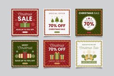 christmas sale banners with presents on them