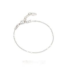 Eli Bracelet Classic Adjustable Silver Chain Charm Bracelet, Minimalist Hypoallergenic White Gold Chain Bracelet, Sterling Silver Adjustable Delicate Chain Bracelet, Silver Chain Bracelet With Adjustable Chain, Classic Silver Bracelets With Delicate Chain, Classic Silver Bracelet With Delicate Chain, Sterling Silver Adjustable Link Bracelet, Elegant Sterling Silver Bracelet With Extender For Everyday, Adjustable Delicate White Gold Bracelet