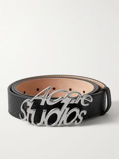 Acne Studios' belt has a burnished silver-tone buckle that features the logo in warped letters that make it look as though you're seeing them through a fish-eye lens. It's made from full-grain leather and has a soft nubuck underside that'll loop smoothly through the waistband of your trousers. Belt For Men, Silver Belt Buckle, Acne Shop, Fish Eye, Fish Eye Lens, Silver Belt, Leather Belts, Mr Porter, Mens Belts