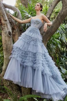 Vestidos Dresses, Andrea And Leo, Special Ocassion Dresses, Tulle Balls, Strapless Corset, Tulle Ball Gown, Corset Bodice, Ball Gowns Evening, فستان سهرة