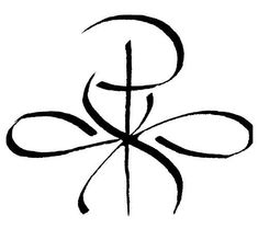 the cross is drawn in black ink on a white background, it appears to be an artistic symbol