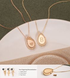 "14K 18K Real Gold Tear Drop Cremation Urn Diamond Necklace, Custom Engrave Gold Cremation Necklace Dad Mom Son Baby Sister Grandpa, Ashes Holder Material: Solid Gold, real gold (not gold-filled or no gold plated) Available Gold Karat: 14K (585), 18K (750) Available Gold Color: Yellow, rose, and white Height: 1.50cm Thickness: 3.00 mm (0.12 inches) Available chain thickness: 0.95 mm (type #3), 1.30 mm (type #4) Gemstone: Genuine diamond Diamond color: G-H Diamond clarity: SI You can choose the c Gold Plated Teardrop Necklace For Anniversary, Gold Teardrop Necklace For Anniversary, Personalized Gold Clavicle Chain Jewelry, Elegant Gold Custom Necklace For Her, Gold Clavicle Chain Necklace For Anniversary, Personalized Gold Teardrop Jewelry, Gold Teardrop Charm Necklaces For Wedding, Gold Teardrop Charm Necklace For Wedding, Gold Teardrop Pendant Necklace For Anniversary