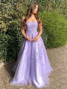 Vestido Color Lila, Formal Dress Purple, Prom Dress Purple, Birthday 15, Lace Long Prom Dress, Purple Evening Dress, Purple Prom, Quince Dresses Pink, Prom Dresses Long Lace