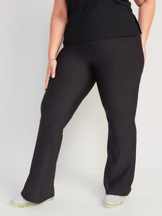 hidden front pocket go-dry wicks moisture extra high waist is 1" higher than standard high rise sits above belly button fitted hip and thigh hits below ankle 31 1/2" regular inseam 29 1/2" petite inseam 35 1/2" tall inseam models are approx.  5'9" and wear sizes s (4), l (12), and xl (18)machine wash according to the care instruction label polyester 77% spandex 23% Functional Moisture-wicking Bottoms With 5-inch Inseam, Sports Bottoms With Contoured Waistband And 5-inch Inseam, Sports Bottoms With Wide Waistband And 5-inch Inseam, Black Gym Bottoms With 5-inch Inseam, Fitted Full Length Activewear With Contoured Waistband, Athleisure Gym Bottoms With 5-inch Inseam, Solid Yoga Pants With Contoured Waistband And 5-inch Inseam, Mid-rise Go-dry Leggings, Black Full-length Yoga Pants With Comfort Waistband