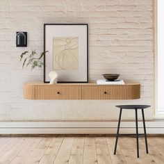 Floating Media Console, Floating Console, Floating Tv Console, Floating Cabinets, Wall Mounted Desk, Midcentury Home, Foyer Table, Room Corner, Home Board