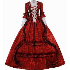 Silhouette:Princess; Hemline / Train:Maxi; Season:All Seasons; Sleeve Length:3/4-Length Sleeve; Gender:All; Types:Dress; Holiday:Masquerade,Carnival,Halloween; Style:Colonial Period,Princess,Vintage; Elasticity:Inelastic; Occasion:Halloween,Party,Performance; Material:Lace,Stretch satin; Age Group:Adults; Characters:Cinderella; Neckline:V Neck; Sleeve Type:Juliet Sleeve; Special Size:Normal; Listing Date:04/25/2023; Bust:; Height:; Hip:; Waist:; SizeChart1_ID:2:183870 Cinderella Vintage, Juliet Sleeve, Wedding Performance, Princess Vintage, Masquerade Carnival, Carnival Halloween, Carnival Of Venice, Halloween 3, Period Dress