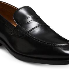 Introducing The Allen Edmonds Black Eli Loafer In Size 11.5. This Stylish Dress Shoe Features A Solid Pattern, Round Toe Shape, And Slip-On Closure. The Black Leather Upper Material And Leather Lining Material Provide Comfort And Durability, While The Cushioned Insole Ensures A Comfortable Fit. This Handmade Loafer Is Perfect For Any Occasion, Whether It's A Summer, Fall, Or Spring Event. The Eli Model Is Part Of The Traditional Product Line, And The Usa, 80s, 90s, Wall Street Biz And Preppy The Spring Event, Allen Edmonds, Dress Shoe, Wall Street, Solid Pattern, Men's Collection, Stylish Men, Shoe Box, Stylish Dresses