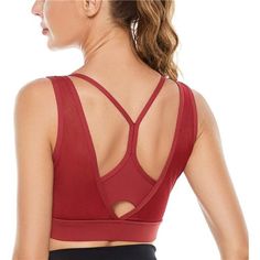 New Product -88% Nylon, 12% Spandex -Pull-On Closure -Machine Wash -Premium Material--Sexy Sports Bra Make Of Lightweight, Breathable And Stretchy Fabric, Sweat-Wicking Keep You Dry. The Bra Has Good Shape Retention And Widen Band Underneath The Breast Ensures A Tight Fit. -Design-- Full Coverage Racerback Sports Bra For Additional Support With Removeable Pad, Great For Low, Medium And High Impact Activites. Full Figure With Racerback Design Not Only Effectively Protect. Against Shock, Prevent T Mesh Activewear With Built-in Padding And Stretch, Red Breathable Sports Bra For Yoga, Red Compressive Activewear For Pilates, Nylon Sports Activewear With Mesh Back, Red Breathable Sports Bra, Functional Red Activewear For Running, Red Nylon Sportswear Activewear, Red Sports Bra With Light Support For Yoga, Red Stretch Sports Bra For Pilates