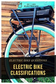 an electric bike with the words electric bike questions on it