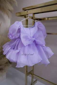 Organza Dress With Bow For Dress-up Occasions, Princess Style Organza Tutu Dress For Baptism, Spring Birthday Organza Dress, Elegant Organza Dress For Birthday, Fitted Tutu Dress With Bow For Baptism, Spring Birthday Tulle Gown, Baptism Fitted Organza Tutu Dress, Easter Birthday Princess Dress With Ruffles, Spring Birthday Gown With Ruffles