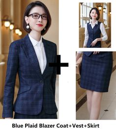 Working ladies, if you are looking for a fashionable business suit, then you are in the right place. This workwear that is made of polyester and spandex fabric is the perfect option to fetch some extra attention. Comes as a set of notched collar blazer and pants, this plaid pattern suit will keep you comfortable all day long.

Specifications
Brand Name: GeraldBlack
Material: Polyester
Material: Spandex
Material Composition: Polyester+Spandex
Clothing Length: Regular
Model Number: 19110/066/5502/ Formal Fashion Women, Fashion Formal, Formal Office, Lady Style, Office Fashion Women, Fashion Catalogue, Business Suit, Notched Collar, Office Lady