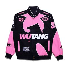 Souvenir Jacket Black & Pink – Wu-Tang Clan Shop Blackpink Black, Souvenir Jacket, Set Apart, Racing Jacket, Pink Jacket, Brushed Cotton, Dream Clothes, Pretty Outfits, Cotton Twill