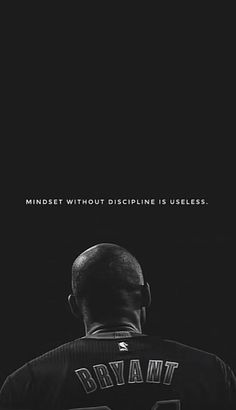 a black and white photo of a baseball player with the words, minds without discipline is unless