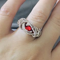 Read Description And Look At Pics! Red Wire Wrapped Ring Size 4. Artisan Made Ring Tarnish Resistant Silver And Red Wire. Lightweight, Unique Design. Great Promise Ring Made By Me No Cell Phone Numbers! You’ll Be Blocked! I Only Communicate Via The App. No Pic No Ratings No Service. Thanks For Understanding. Send Offers! Messages Are Open. Nickel-free Red Jewelry For Anniversary, Handmade Red Sterling Silver Rings, Adjustable Red Crystal Promise Ring, Red Adjustable Wire Wrapped Rings, Adjustable Red Wire Wrapped Rings, Adjustable Wire Wrapped Red Jewelry, Adjustable Red Wire Wrapped Jewelry, Adjustable Red Metal Rings, Adjustable Red Wire-wrapped Jewelry