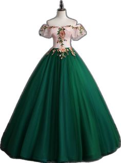 Green Ball Gown, Attractive Dresses, Quinceanera Dress, Quinceanera Dresses, Quinceanera, Ball Gown, Appliques, Green Color, Green Colors