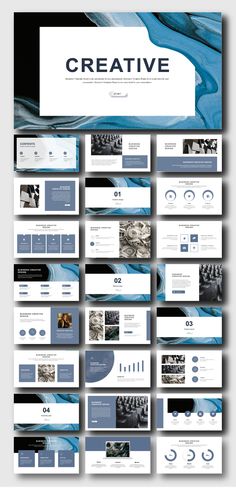 the powerpoint presentation is displayed in blue and black colors, with an image of waves on