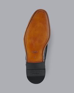 - Leather Oxford Brogue Shoes - Black Charles Tyrwhitt Shirt, Black Lace Up Shoes, Oxford Brogues, Tan Guys, Charles Tyrwhitt, Brogue Shoes, Dark Tan, Goodyear Welt, Rubber Heels