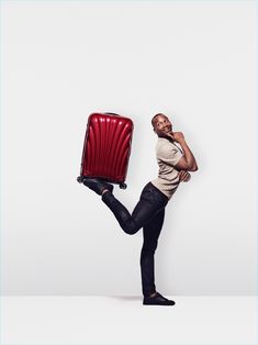 Samsonite 2017 Spring Campaign 001 Rimowa Product Photography, Rimowa Campaign, Luggage Ads, Luxury Leather-lined Luggage For Travel, Woman With Suitcase Photography, Spring Campaign, Mens Winter Fashion Outfits, Marlon Teixeira, Curated Outfit