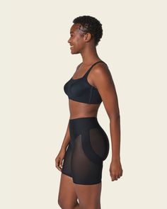 This firm compression shaper short is made of our signature PowerSlim® fabric + DuraFit® to sculpt your tummy, waist, and thighs. Our high-tech MagicUp® butt lifter bands work together with a ruched center seam and lighter fabric for a butt-lifting effect. Super-flat leg bands don't ride up or roll up. The short bottom also prevents chafing under skirts and dresses. Get yours and see the difference, naturally! Elastane Short-length Shapewear With Soft Touch, High-cut Leg Compression Shapewear, Solid Color Compression Shapewear No-show, Compression Shapewear Bottoms, Short Length, Panty Party, Micro-elastic Beige Shapewear, Compression Garment, Leg Bands, Legging Sport