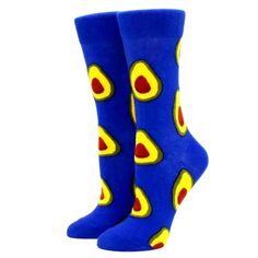 Avocado Patterned Socks from the Sock Panda (Adult Large - Men's Shoe Sizes 8-12) Funny Socks Women, Banana Funny, Avocado Socks, Funny Banana, Banana Cat, Animal Fruit, Socks Party, Fruit Animals, Socks Funny