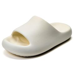 PRICES MAY VARY. Cloud-Like Comfort: Immerse your feet in ultimate softness with our cloud slides. The thick sole feels like walking on clouds, providing unmatched comfort and support for all-day wear. Anti-Slip: The non-slip sole, combined with a wave-shaped anti-skid design,ensures a confident and secure step. Whether you're by the pool, in the gym, or simply at home, our slides offer stability and reliability on any surface. Waterproof and Quiet: These cloud slippers won't squeak awkwardly af Affordable Comfortable Adidas Slides, Best Slides, Pillow Slippers, Cloud Slippers, Shower Sandals, Cloud Slides, Shower Slippers, White Slides, Slides For Women