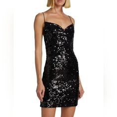 Nwot Wayf Womens Black Sequin Slip Spaghetti Strap Party Dress Medium New Without Tags Retail $99 The Midnight Slipdress From Wayf Features A Body-Con Silhouette Embellished With Sparkling Sequins. A Cowlneck And Cross-Back Spaghetti Straps Finish This Sleek Style. Features: - Cowlneck - Cross-Back Spaghetti Straps - 95% Polyester/5% Spandex - Lined Approx Measurements: Chest (Pit To Pit Is Half): 36" Length: 37" Bundle For Additional Savings Clt16056781satewrhh-08/23 T23 #Womens #Clothing #Ward Evening Mini Dress With Sequins And Spaghetti Straps, Flirty Sequin Dress With Spaghetti Straps For Party Season, Sequin Cocktail Dress With Spaghetti Straps, Sequined Mini Dress With Spaghetti Straps For Date Night, Dressy Mini Dress With Spaghetti Straps, Dressy Fitted Mini Dress With Spaghetti Straps, Party Sequin Dress With Spaghetti Straps, Holiday Night Out Dress With Sweetheart Neckline, Holiday Dresses For Night Out With Sweetheart Neckline