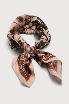 Embrace your inner flower child with our floral bandana. This romantic, versatile bandana features a stunning oleander print, making a vibrant statement. Wear it in countless ways to add a touch of femininity to your look. Material: 50% Rayon, 50% Cotton Length: 29" Width: 29" Made In India Floral Bandana, Peach Puff, Scarf Hat, Flower Child, Head Scarf, Print Making, Floral Print, Floral Prints, Romance