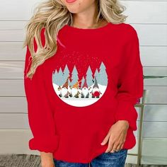 Christmas Fashion Women's Casual Long Sleeve Printed Ladies Sweatshirts Tops Features: 1.It is made of high quality materials,durable enought for your daily wearing 2.Occasion:Outdoor,Beach,Summer,Party,Dating,Daily recreation,Home. 3.This lightweight, Top is perfect for those days! 4.Garment Care: Hand Wash Recommand or Dry Clean Your Top Product information: Gender:Womens Material:Polyester Decoration: Printing Length:Regular Style:Casual,fashion,Brief Sleeve Length:Long Occasion:Casual,Daily, Christmas Fashion Women, Beach Pattern, Workout Tops For Women, Womens Tops Summer, Christmas Fashion, Beach Summer, Summer Party, Summer Tops, Women's Casual