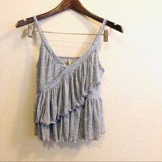 New Without Tags Sz: Xs Adjustable Straps Layers Waist Length Fabric: 100% Polyester Measurements: 24'in Shoulder-Hem 16'in Pit-Pit -Ships Daily -Smoke & Pet Free Place Casual V-neck Crop Top With Ruffles, Casual V-neck Ruffled Crop Top, Summer Camisole Top With Ruffles, Summer Ruffled Camisole Top, Sleeveless Ruffle Crop Top For Summer, Casual Fitted Camisole With Ruffles, Sleeveless Ruffled Crop Top For Summer, Summer Cami Tops With Ruffles, Spring V-neck Tank Top With Ruffles