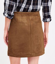 Impeccably cut in luxe faux suede with front patch pockets, this mini skirt is a mod-chic staple with modern appeal. Front zip with button closure. Belt loops. Front patch pockets. Back welt pockets. Lined.,Imported:Imported,Fit:Fit: Shift - fits straight and relaxed,Length:17 1/2" long,Fabrication:Shell: 96% Polyester 4% Spandex, Lining: 100% Polyester,Garment Care:Machine Washable Loft Petite Faux Suede Patch Pocket Mini Skirt Size 2 Toasted Biscotti Women's by Loft Size Petite - 2 Toasted Biscotti Women's Shift, Skirt, Shell:, 96%, Polyester, 4%, Spandex, Lining:, 100%, Polyester, Machine, Washable Fall Mini Skirt With Pockets For Work, Fall Workwear Mini Skirt With Side Pockets, Trendy Brown Mini Skirt For Work, Brown Mini Skirt With Button Closure For Work, Trendy Mini Skirt With Side Pockets For Work, Fall Skort With Button Closure For Workwear, Fall Fitted Suede Skirt, Fitted Suede Skirt For Fall, Chic Brown Skort For Workwear