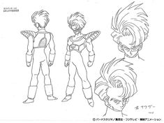 an anime character's sketches for the upcoming dragon ball game, which is being released on