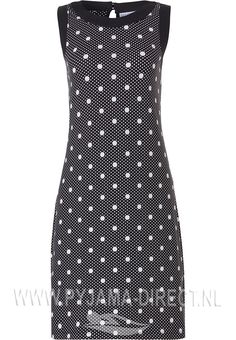 Pastunette Beach 'completely dotty' black & white sleeveless beach dress with loop back button fastening White Sleeveless, Cover Up