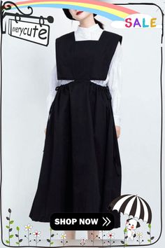 Classy Black Cotton Clothes for Women Drawstring Dresses Sleeveless Dresses Black Sleeveless Sundress Suspender Dress, Black Sleeveless Suspender Sundress, Sleeveless Suspender Dress For Daywear, Black Halter Neck Suspender Dress For Spring, Cotton Clothes, Drawstring Dresses, Sleeveless Dresses, Women's Fashion Dresses, Linen Fabric