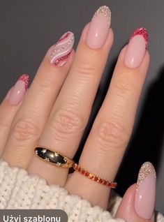 Nails For Wedding Guest, Winter Nails Acrylic, Christmas Gel Nails, Cute Acrylic Nail Designs, Blush Nails, Classy Acrylic Nails, Almond Acrylic Nails, Cute Gel Nails, Short Acrylic Nails Designs