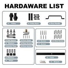 the hardware list is shown with instructions to install and use it for various types of tools