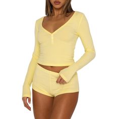 PRICES MAY VARY. ღ Material: Women's 2 piece ribbed pajama set is made of high quality polyester, skin-friendly fabric, good breathability, soft to the touch and comfortable to wear. No worrying that it will do harm to your skin. ღ Features: 2 piece matching lounge set women, ribbed knit long sleeve button tops and high waist mini shorts, solid color, basic two piece set, v neck button down top, ribbed shorts, stretch fit, pj sets for women shorts, long sleeve and shorts pajama set, sleep sets f Justine Dancer, 2024 Energy, Low Waist Shorts, Ribbed Loungewear, Matching Lounge Set, Outfit Pieces, Pjs Set, 15 Birthday, Loungewear Outfits