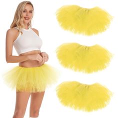 PRICES MAY VARY. 【Premium Quality】High quality 5 layers polyester tulle material gives the perfect amount of fluff to the tutu skirt. Light-weight, fluffy and cute, the women’s tutu skirt can hold its shape for a long time. It great for giving your outfit that flare and stealing the show at different events. Tips: For comfortable to wear, it is best to pair these tutu skirts with underneath or leggings. These fluffy tulle tutu are very cute with leggings. 【Suitable Size】The waistband of the run Duck Costume For Women, Adult Tutu Skirt, Duck Costumes, Tutu Skirt Women, Ballerina Costume, Tutu Skirts, Mardi Gras Costumes, Tulle Material, Yellow Theme