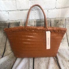 Cute Tan Woven Hand Bag By Aqua! Nwt! No Interior Pockets. 6.24 Light Brown Bucket Tote Bag For Shopping, Light Brown Tote Bucket Bag For Shopping, Casual Light Brown Satchel For Shopping, Brown Bucket Bag For Shopping, Light Brown Tote Bag With Braided Handles, Cognac Woven Leather Bag, Brown Satchel With Braided Handles For Shopping, Brown Satchel With Leather Handles For Shopping, Casual Brown Satchel With Braided Handles